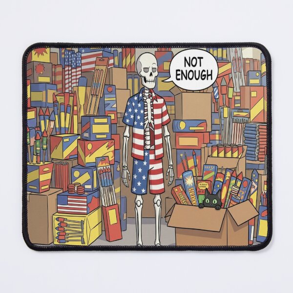 Item preview, Not Enough – Skeleton 4th of July Fireworks Lover designed and sold by Red Corason ⭐⭐⭐.