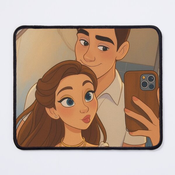 Item preview, Wholesome Cartoon Couple - Sweet Embrace Art designed and sold by Pink Chaos Club.