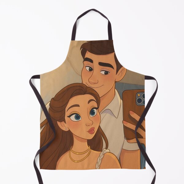 Item preview, Wholesome Cartoon Couple - Sweet Embrace Art designed and sold by     Pink Chaos Club.