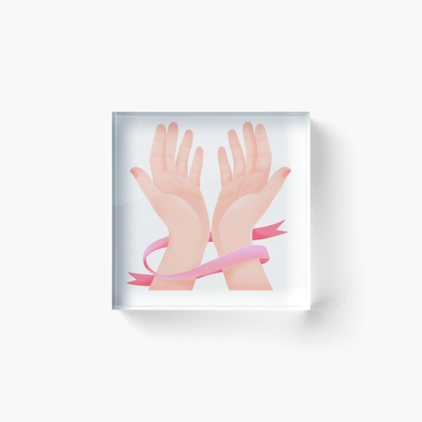 Item preview,  Breast Cancer Awareness Ribbon Hands designed and sold by DailyDoodlesBySumbul.