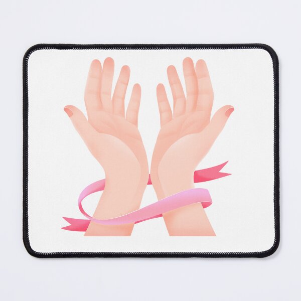 Item preview, Breast Cancer Awareness Ribbon Hands designed and sold by DailyDoodlesBySumbul.