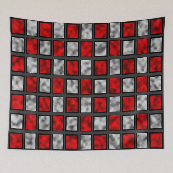 Item preview, Red Gray Tiles designed and sold by DawnKJ.