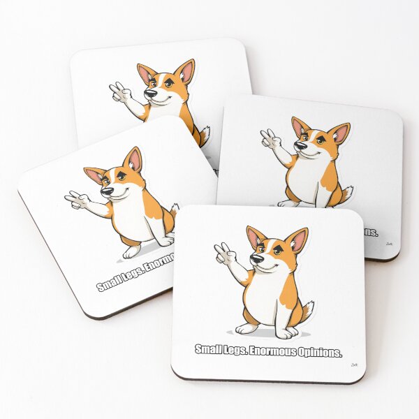 Item preview, Corgi Sticker - Small Legs Enormous Opinions - Funny Corgi Gift designed and sold by pawdrops.
