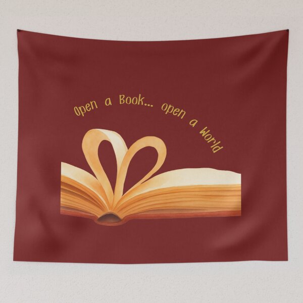 Item preview, Open a Book, Open a World | Book Lover Reading Design designed and sold by VariusDesigns.