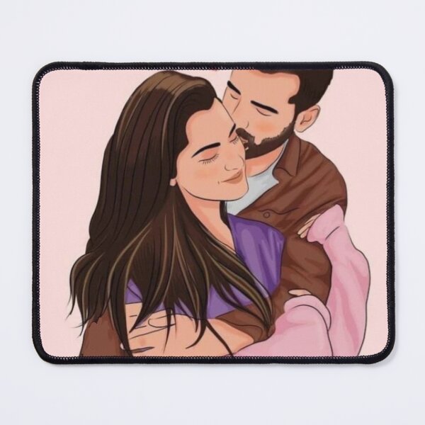 Item preview, Cozy Embrace and Kiss - Aesthetic Vector Couple designed and sold by     Pink Chaos Club.