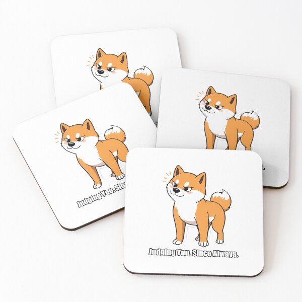 Aperçu de l'œuvre Shiba Inu Sticker - Judging You Since Always - Sassy Shiba créée et vendue par pawdrops.