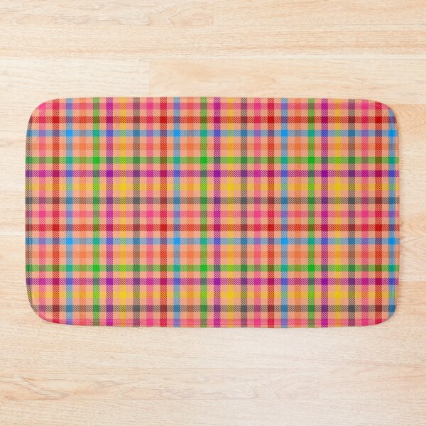 Item preview, Colorful Rainbow Gingham Plaid Design - Orange  designed and sold by PatternTitan.