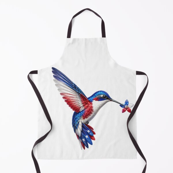 Item preview, Patriotic Red White Blue Hummingbird designed and sold by jgvisualarts.