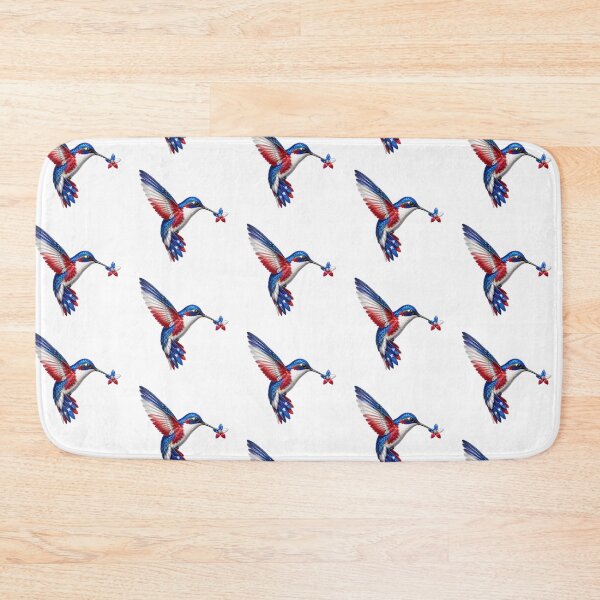 Item preview, Patriotic Red White Blue Hummingbird designed and sold by jgvisualarts.