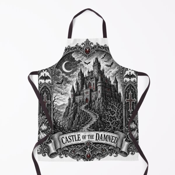 Item preview, Dracula's Castle - Castle of the Damned Woodcut designed and sold by Riah Studio.