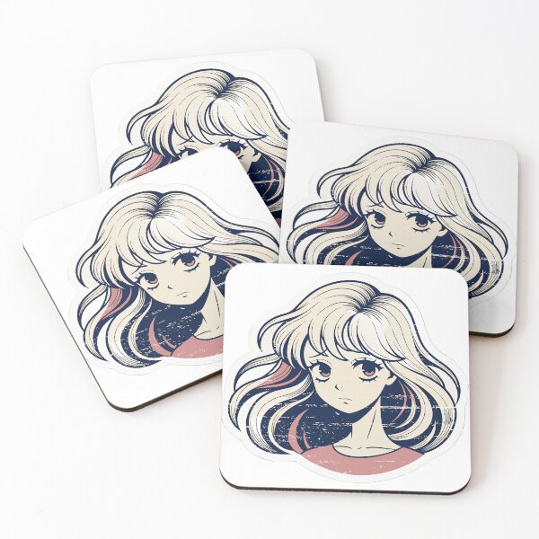 Item preview, Retro Sad Anime Girl Sticker designed and sold by inkfusionhub99.
