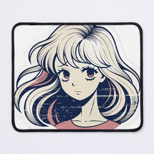 Item preview, Retro Sad Anime Girl Sticker designed and sold by inkfusionhub99.