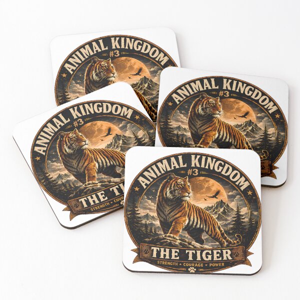 Item preview, Animal Kingdom #3 – The Tiger | Vintage Wildlife Graphic T-Shirt designed and sold by CoreThread..