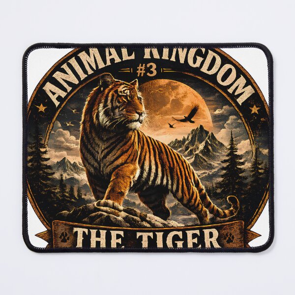 Item preview, Animal Kingdom #3 – The Tiger | Vintage Wildlife Graphic T-Shirt designed and sold by CoreThread..