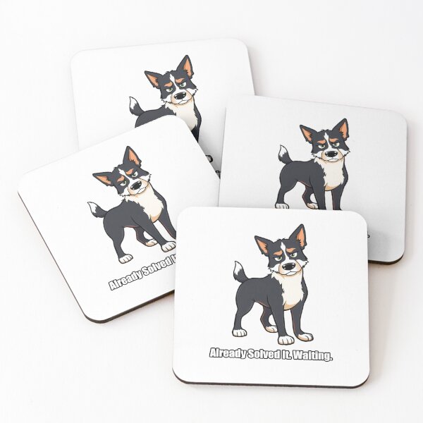 Item preview, Border Collie Sticker - Already Solved It Waiting - Smart Dog designed and sold by pawdrops.