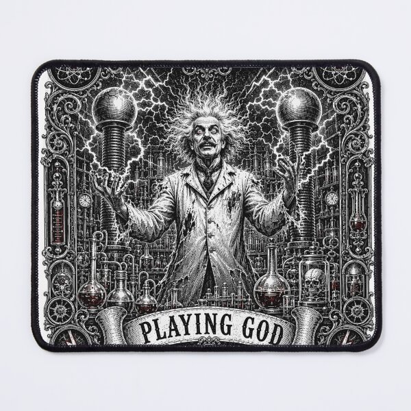 Item preview, The Mad Scientist - Playing God Gothic Woodcut designed and sold by Riah Studio.