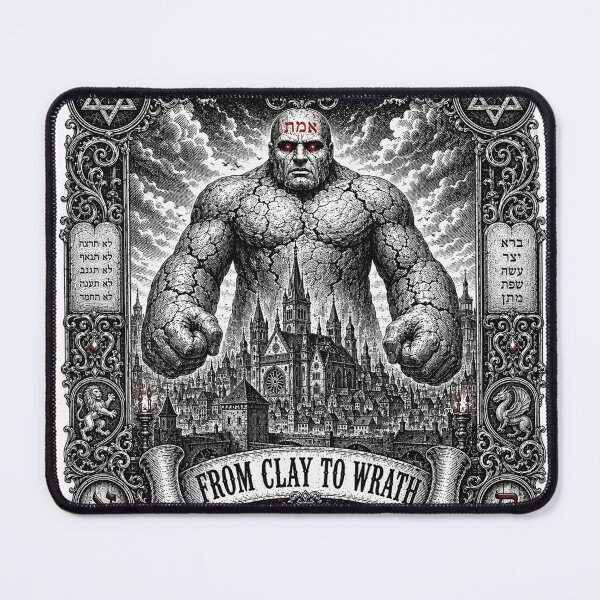 Item preview, The Golem - From Clay to Wrath Gothic Woodcut designed and sold by Riah Studio.