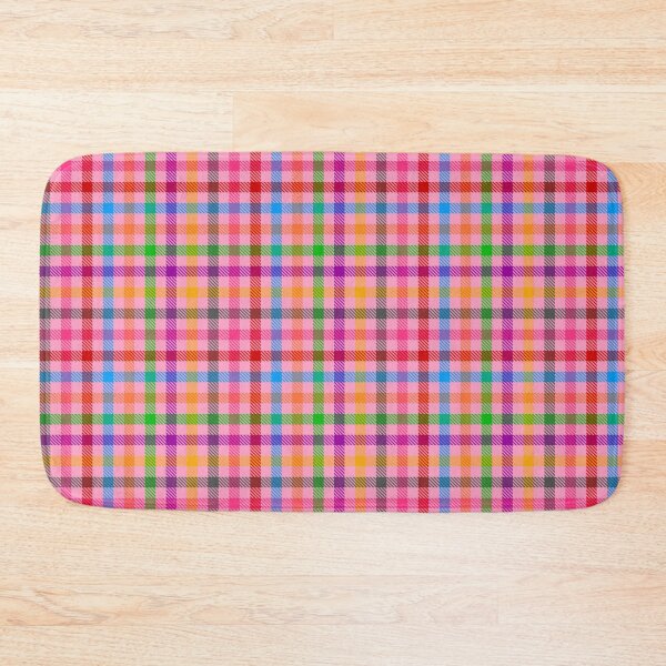 Item preview, Colorful Rainbow Gingham Plaid Design - Pink  designed and sold by PatternTitan.