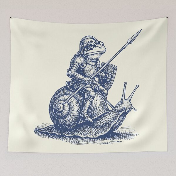 Item preview, Frog Knight Snail Rider Funny Medieval Toad designed and sold by Y-Vibes.