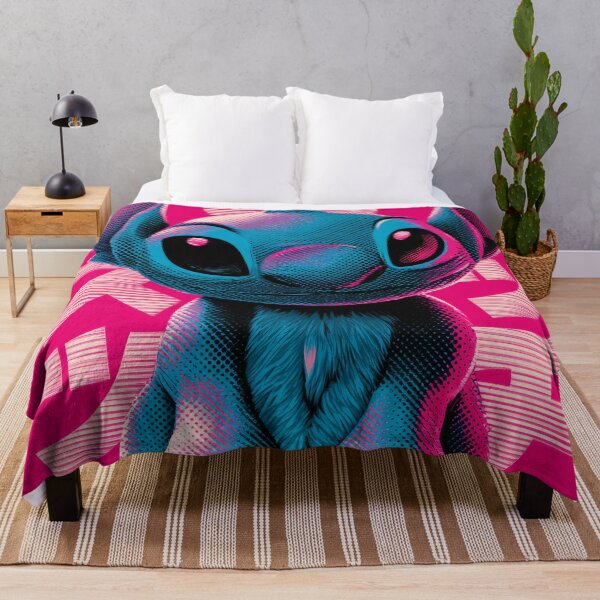 Item preview, Blue Alien Halftone Hot Pink designed and sold by AnimeArsenalPrints.