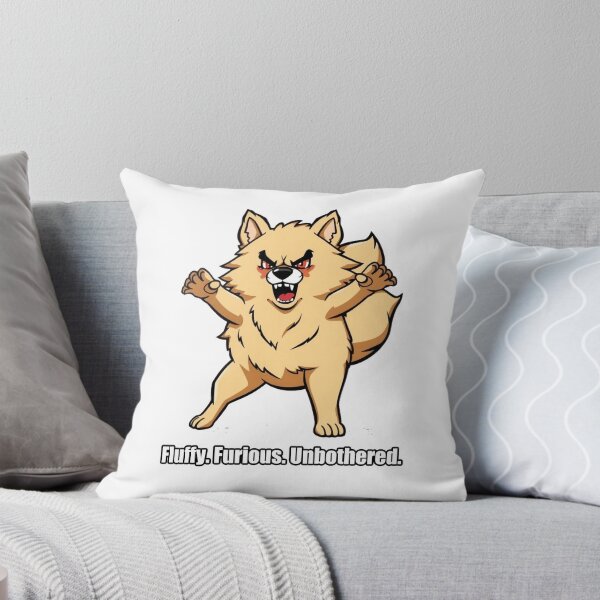 Item preview, Pomeranian Sticker - Fluffy Furious Unbothered - Funny Pom designed and sold by pawdrops.