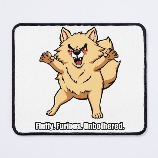 Item preview, Pomeranian Sticker - Fluffy Furious Unbothered - Funny Pom designed and sold by pawdrops.