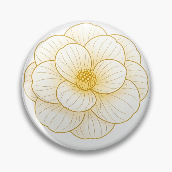 Item preview, Minimal Camellia Flower – Elegant Gold Line Botanical Illustration designed and sold by Joyfulfabric.