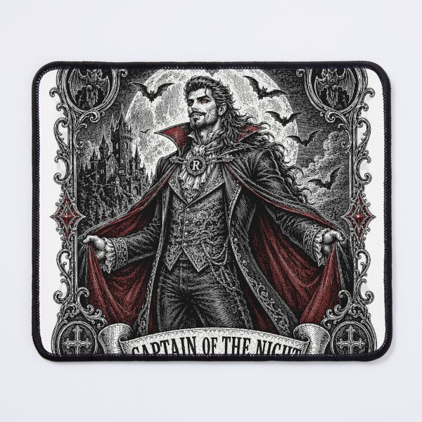 Item preview, Captain of the Night - Vampire Mullet Woodcut designed and sold by Riah Studio.