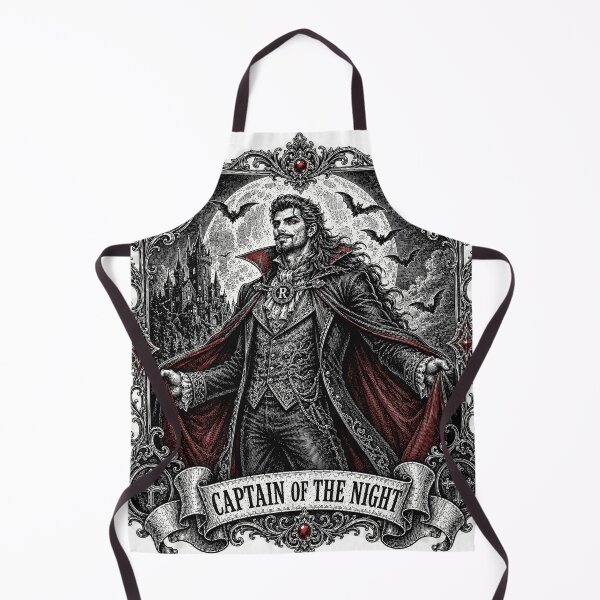 Item preview, Captain of the Night - Vampire Mullet Woodcut designed and sold by Riah Studio.