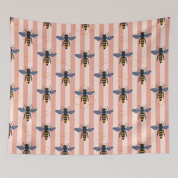 Item preview, Whimsical Bee, Honeycomb & Geometric Colourful Pattern Collection designed and sold by VirtuallyCreativ .