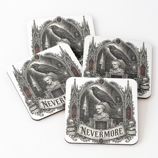 Item preview, The Raven - Nevermore Gothic Woodcut designed and sold by Riah Studio.