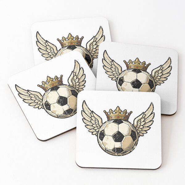 Item preview, Vintage Soccer Ball with Wings and Golden Crown Graphic designed and sold by KCasual.