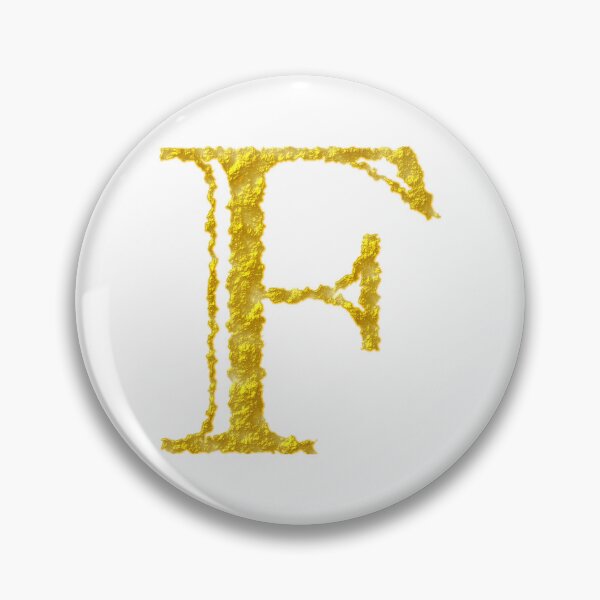 Item preview, F gold letter designed and sold by Black-White-art.