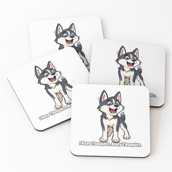 Item preview, Pegatina de Husky - Tengo muchos pensamientos - Husky vocal designed and sold by pawdrops.