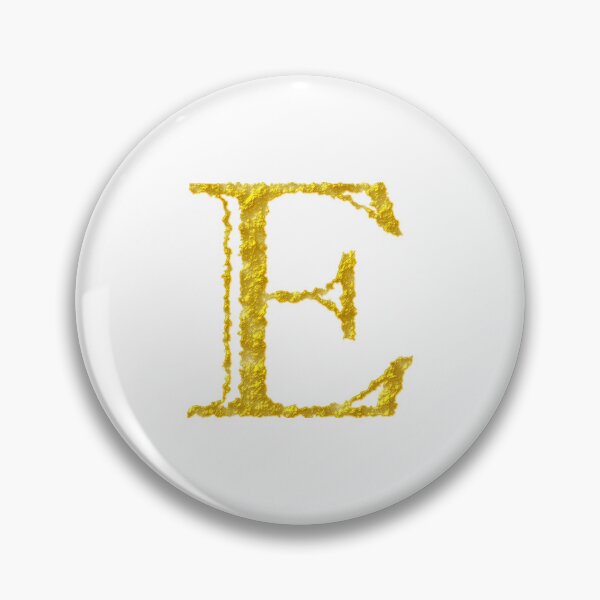 Item preview, E gold letter designed and sold by Black-White-art.
