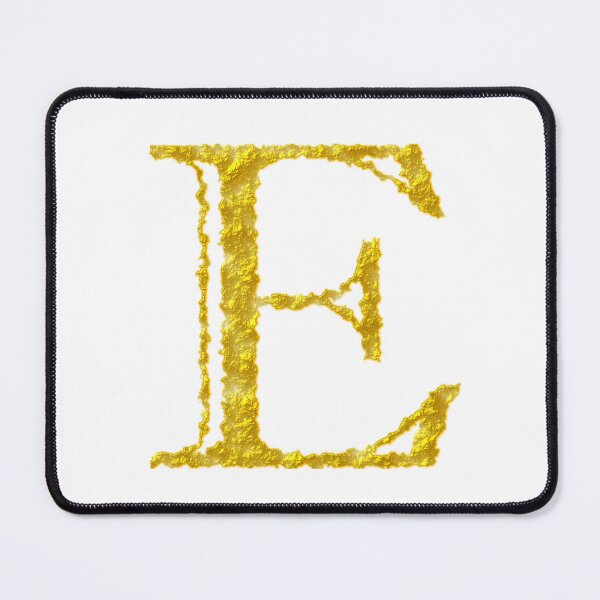 Item preview, E gold letter designed and sold by Black-White-art.