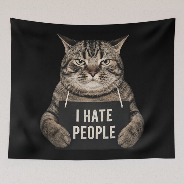 Item preview, Grumpy Cat Mugshot I Hate People designed and sold by Ioanna-Studio.