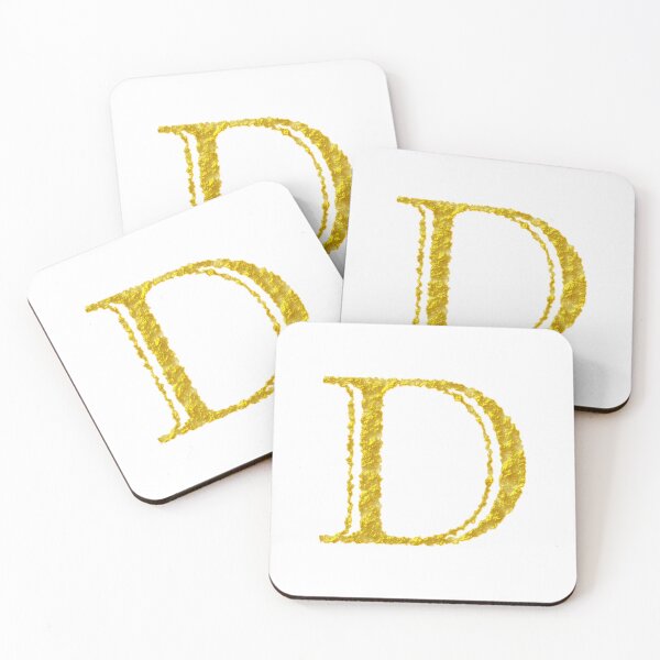 Item preview, D gold letter  designed and sold by Black-White-art.