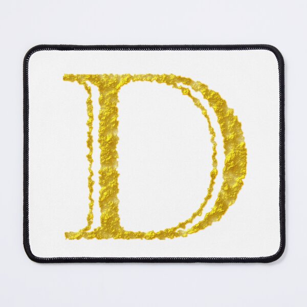 Item preview, D gold letter  designed and sold by Black-White-art.