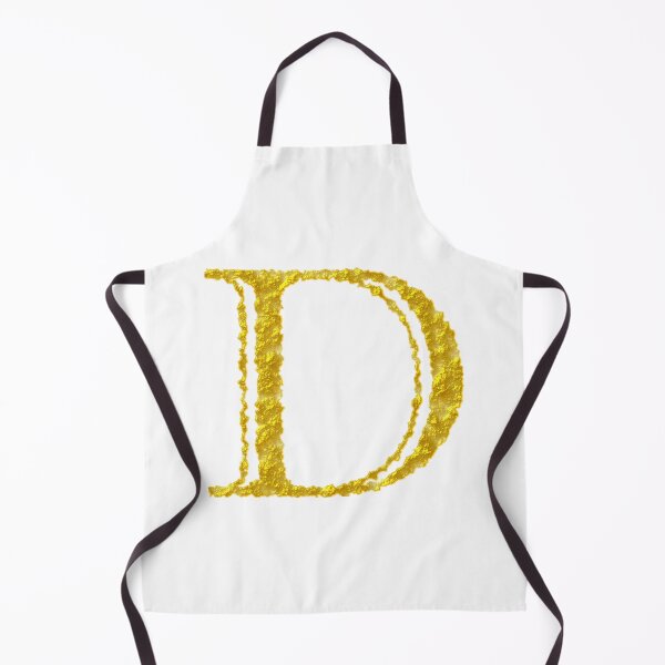 Item preview, D gold letter designed and sold by Black-White-art.