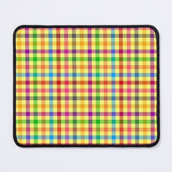 Item preview, Colorful Rainbow Gingham Plaid Design - Yellow  designed and sold by PatternTitan.
