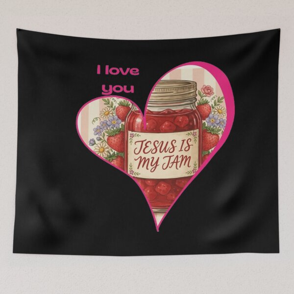 Item preview, Funny Jesus is My Jam Cute Christian Strawberry Girly T-Shirt designed and sold by GhoulishGaze.