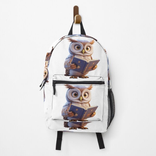 Item preview, Cute owl reading a book, cozy educational illustration designed and sold by kidoramagic.