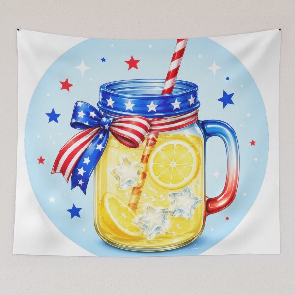 Item preview, Patriotic Lemonade Mason Jar Fourth of July designed and sold by jgvisualarts.