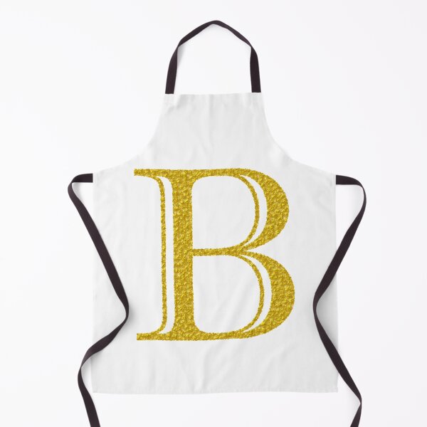 Item preview, B gold letter designed and sold by Black-White-art.