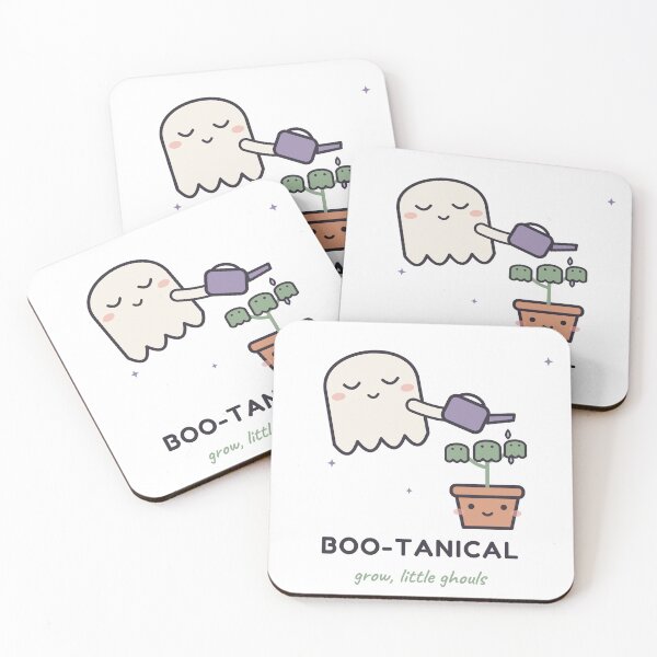 Item preview, Boo-tanical | Cute spooky ghost watering ghost plants | Humour design designed and sold by Amber Sky Creations.