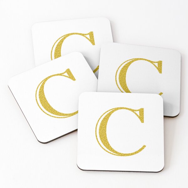 Item preview, C gold letter  designed and sold by Black-White-art.