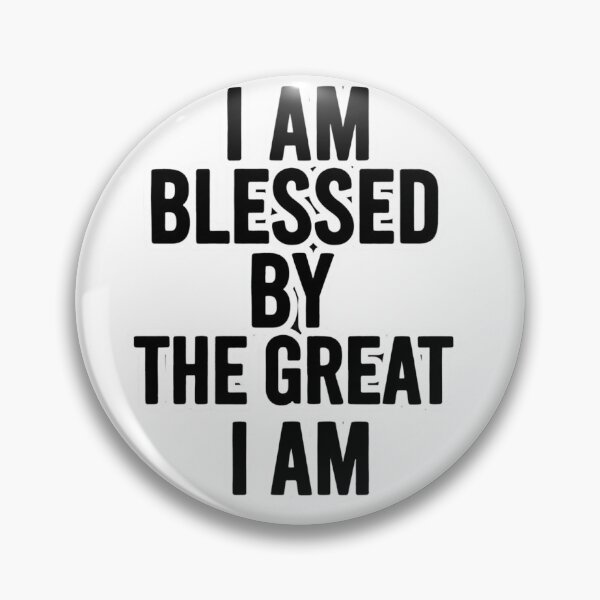 Item preview, "I Am Blessed By The Great I Am", A powerful, bold statement of faith in clean streetwear style. designed and sold by KINGDOM GOLD STUDIO.