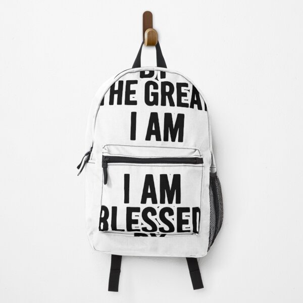 Item preview, "I Am Blessed By The Great I Am", A powerful, bold statement of faith in clean streetwear style. designed and sold by KINGDOM GOLD STUDIO.