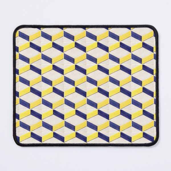 Item preview, Blue and Yellow Geometric Hexagon Pattern designed and sold by Comiccraze Tees.
